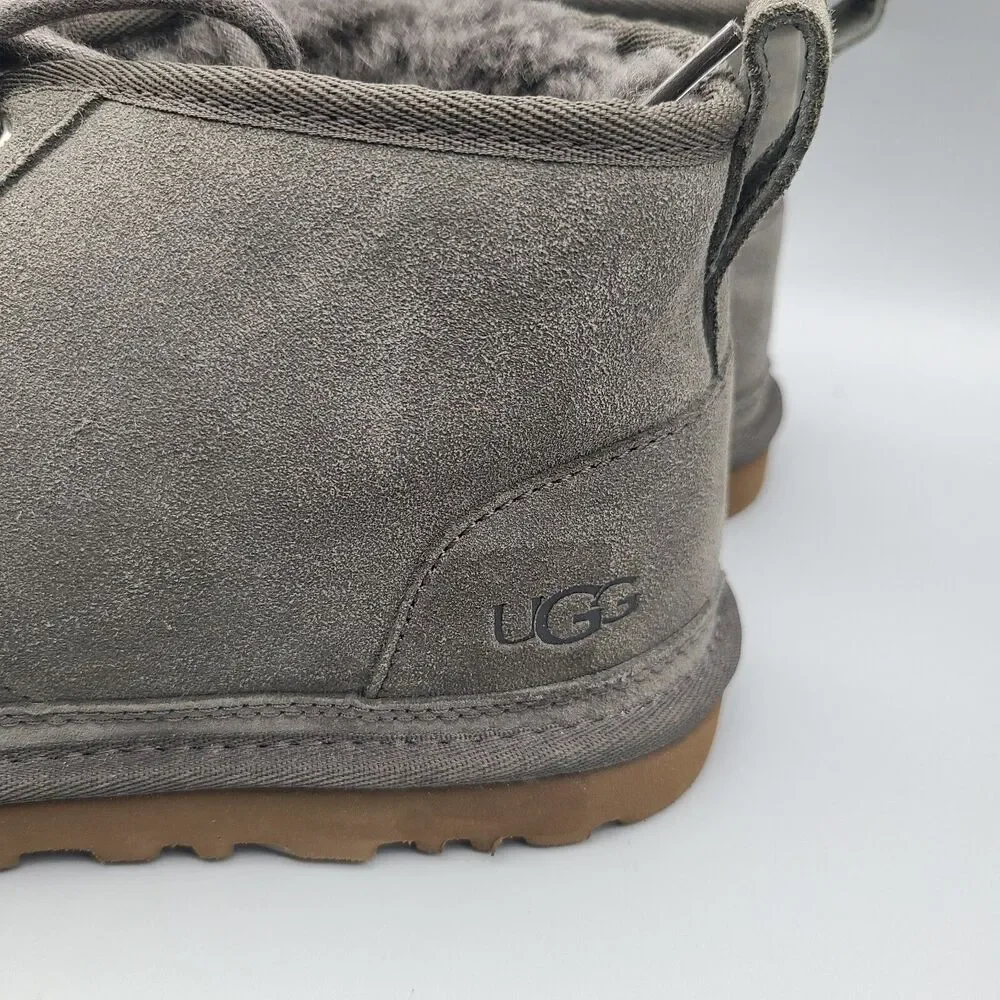 UGG Women's winter boots Neumel Lace Up  Grey suede shearling ankle sz 10 41 new